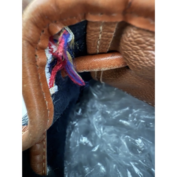 Vintage 90s Dooney & And Bourke Canyon Pebble Leather‎ Navy & Brown Backpack Y2K main image 10